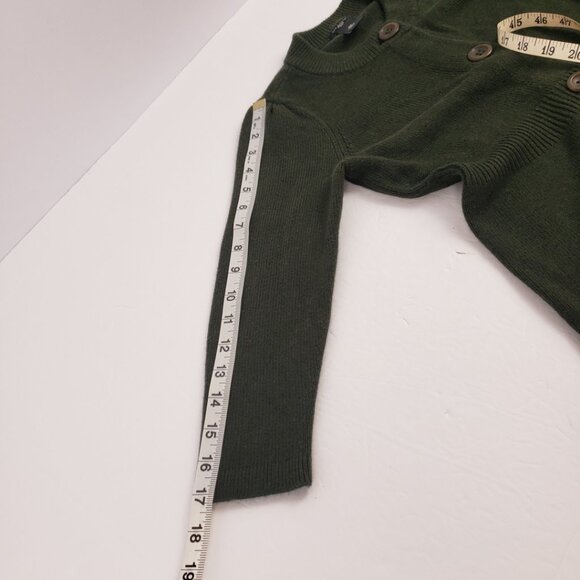 Ann Taylor Petite XSP Green Cardigan Sweater Womens Button Down 3/4 Sleeve - Picture 12 of 13